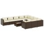 Gartensofa-Set, 11-teilig, mit braunen Kissen und synthetischem Rattan. von , Gartensets - Ref: Foro24-3308337, Preis: 682,56...