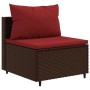 Gartensofa-Set, 10-teilig, mit braunen Kissen aus synthetischem Rattan. von , Gartensets - Ref: Foro24-3308309, Preis: 698,93...