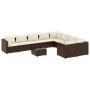 Gartensofa-Set, 10-teilig, mit braunen Kissen aus synthetischem Rattan. von , Gartensets - Ref: Foro24-3308321, Preis: 619,64...