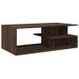 Engineered wood brown oak coffee table 102x55x35 cm by , Coffee table - Ref: Foro24-848016, Price: 82,76 €, Discount: %