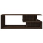 Engineered wood brown oak coffee table 102x55x35 cm by , Coffee table - Ref: Foro24-848016, Price: 82,76 €, Discount: %