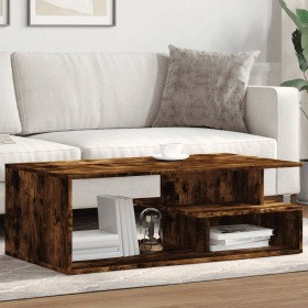 Mesa de centro madera de ingeniería roble ahumado 102x55x35 cm de , Mesas de centro - Ref: Foro24-848014, Precio: 80,99 €, De...