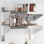 Stainless steel silver wall shelf 50x30x60 cm by , Shelves and shelves - Ref: Foro24-30316, Price: 46,28 €, Discount: %