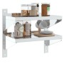 Stainless steel silver wall shelf 50x30x60 cm by , Shelves and shelves - Ref: Foro24-30316, Price: 46,28 €, Discount: %