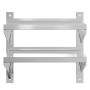 Stainless steel silver wall shelf 50x30x60 cm by , Shelves and shelves - Ref: Foro24-30316, Price: 46,28 €, Discount: %