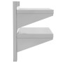 Stainless steel silver wall shelf 50x30x60 cm by , Shelves and shelves - Ref: Foro24-30316, Price: 46,28 €, Discount: %