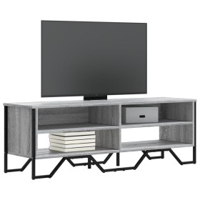 TV stand made of gray Sonoma engineered wood, measuring 122x34x41 cm. by , TV Furniture - Ref: Foro24-848572, Price: 87,99 €,...