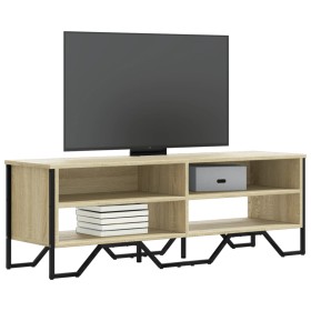 TV stand made of engineered wood in Sonoma oak, 122x34x41 cm by , TV Furniture - Ref: Foro24-848570, Price: 85,27 €, Discount: %