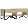 TV stand made of engineered wood in Sonoma oak, 122x34x41 cm by , TV Furniture - Ref: Foro24-848570, Price: 74,57 €, Discount: %