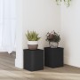 Soportes de plantas 2 uds madera ingeniería negro 15x15x20 cm de , Soportes para macetas - Ref: Foro24-852889, Precio: 28,99 ...