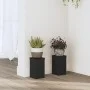 Soportes de plantas 2 uds madera ingeniería negro 10x10x18 cm by , Pot stands - Ref: Foro24-852880, Price: 19,24 €, Discount: %