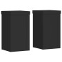 Plant stands 2 units engineered wood black 10x10x18 cm by , Pot stands - Ref: Foro24-852880, Price: 21,65 €, Discount: %