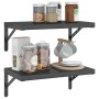 Wall shelves 2 units stainless steel black 50x30 cm by , Shelves and shelves - Ref: Foro24-3214518, Price: 66,55 €, Discount: %