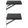 Wall shelves 2 units stainless steel black 50x30 cm by , Shelves and shelves - Ref: Foro24-3214518, Price: 66,55 €, Discount: %