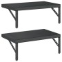 Wall shelves 2 units stainless steel black 50x30 cm by , Shelves and shelves - Ref: Foro24-3214518, Price: 66,55 €, Discount: %