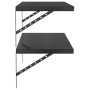 Wall shelves 2 units stainless steel black 100x40 cm by , Shelves and shelves - Ref: Foro24-3214511, Price: 84,14 €, Discount: %