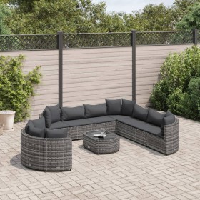 Gartensofa-Set und Kissen, 10-teilig, aus grauem Kunst-Rattan. von , Gartensets - Ref: Foro24-3308410, Preis: 635,40 €, Rabat...