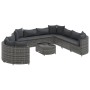 Gartensofa-Set und Kissen, 10-teilig, aus grauem Kunst-Rattan. von , Gartensets - Ref: Foro24-3308410, Preis: 634,85 €, Rabat...