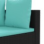 Garden sofa set with 3-piece black synthetic rattan cushions by , Garden sets - Ref: Foro24-3308452, Price: 220,74 €, Discoun...