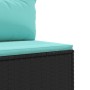 Garden sofa set with 3-piece black synthetic rattan cushions by , Garden sets - Ref: Foro24-3308452, Price: 220,74 €, Discoun...