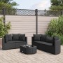 6-teiliges Gartensofa-Set und Kissen aus schwarzem Kunststoff-Rattan. von , Gartensets - Ref: Foro24-3308419, Preis: 396,96 €...