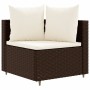 Garden sofa set 4 pieces with brown synthetic rattan cushions by , Garden sets - Ref: Foro24-3308361, Price: 240,44 €, Discou...