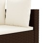 Gartensofa-Set, 4-teilig, mit braunen Kissen aus synthetischem Rattan. von , Gartensets - Ref: Foro24-3308361, Preis: 244,93 ...