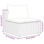 Gartensofa-Set, 4-teilig, mit braunen Kissen aus synthetischem Rattan. von , Gartensets - Ref: Foro24-3308361, Preis: 244,93 ...