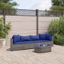 Gartensitzgruppe mit 5-teiligen Sofas und Kissen aus grauem synthetischem Rattan. von , Gartensets - Ref: Foro24-3308375, Pre...