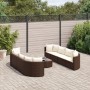 Garden sofa set 9 pieces and brown synthetic rattan cushions by , Garden sets - Ref: Foro24-3308425, Price: 564,07 €, Discoun...