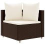 7-piece garden sofa set with brown PE rattan cushions by , Garden sets - Ref: Foro24-3308433, Price: 446,66 €, Discount: %