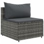 Gartensofa-Set 3-teilig mit grauen Kissen aus synthetischem Rattan von , Gartensets - Ref: Foro24-3308450, Preis: 204,99 €, R...