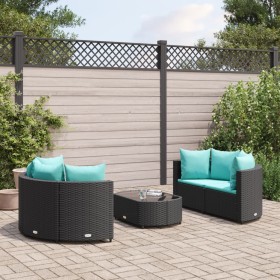 5-piece garden furniture set with black synthetic rattan cushions by , Garden sets - Ref: Foro24-3308444, Price: 391,27 €, Di...