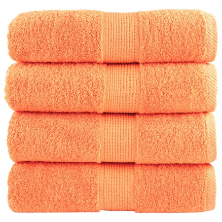 Toallas 4 unidades 100% algodón naranja 30x30 cm 600 gsm de , Toallas - Ref: Foro24-137372, Precio: 14,11 €, Descuento: %