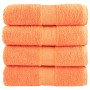 Toallas 4 unidades 100% algodón naranja 30x30 cm 600 gsm de , Toallas - Ref: Foro24-137372, Precio: 14,11 €, Descuento: %