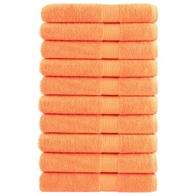 Toallas premium 10 uds 100% algodón naranja 100x200 cm 600 gsm de , Toallas - Ref: Foro24-137391, Precio: 223,99 €, Descuento: %