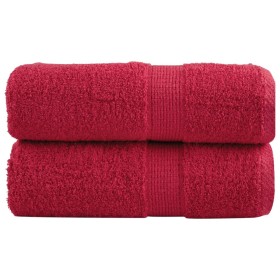 Guest towels 2 units 100% cotton red 30x50 cm 600 gsm by , Towels - Ref: Foro24-137398, Price: 11,48 €, Discount: %