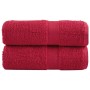 Guest towels 2 units 100% cotton red 30x50 cm 600 gsm by , Towels - Ref: Foro24-137398, Price: 11,48 €, Discount: %