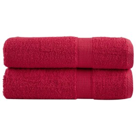 Hand towels 2 units 100% cotton red 50x100 cm 600 gsm by , Towels - Ref: Foro24-137401, Price: 16,99 €, Discount: %