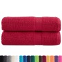 Toallas de mano 2 unidades 100% algodón rojo 50x100 cm 600 gsm de , Toallas - Ref: Foro24-137401, Precio: 16,70 €, Descuento: %