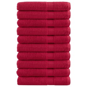 Toallas premium 10 uds 100% algodón rojo 100x200 cm 600 gsm de , Toallas - Ref: Foro24-137415, Precio: 223,99 €, Descuento: %