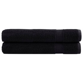 Sauna towels 2 units 100% cotton black 80x100 cm 600 gsm by , Towels - Ref: Foro24-137434, Price: 39,99 €, Discount: %