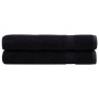 Toallas de sauna 2 uds 100% algodón negro 80x100 cm 600 gsm de , Toallas - Ref: Foro24-137434, Precio: 40,85 €, Descuento: %