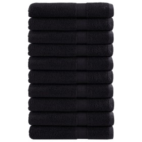 Toallas de sauna 10 uds 100% algodón negro 80x100 cm 600 gsm de , Toallas - Ref: Foro24-137436, Precio: 174,99 €, Descuento: %