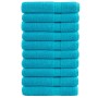 Sauna towels 10 units 100% cotton turquoise 80x200 cm 600 gsm by , Towels - Ref: Foro24-137460, Price: 174,99 €, Discount: %