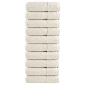 Toallas 10 unidades 100% algodón crema 30x30 cm 600 gsm de , Toallas - Ref: Foro24-137469, Precio: 19,70 €, Descuento: %