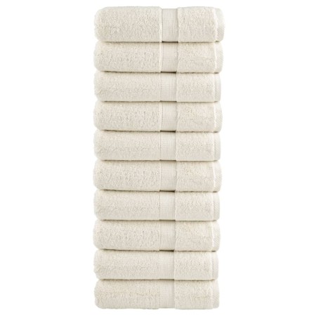 Toallas 10 unidades 100% algodón crema 30x30 cm 600 gsm de , Toallas - Ref: Foro24-137469, Precio: 22,78 €, Descuento: %