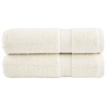 Shower towels 2 units 100% cotton cream 70x140 cm 600 gsm by , Towels - Ref: Foro24-137476, Price: 26,81 €, Discount: %