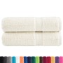 Shower towels 2 units 100% cotton cream 70x140 cm 600 gsm by , Towels - Ref: Foro24-137476, Price: 26,81 €, Discount: %