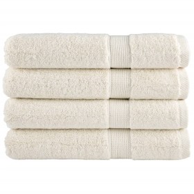 Sauna towels 4 units 100% cotton cream 80x200 cm 600 gsm by , Towels - Ref: Foro24-137483, Price: 74,27 €, Discount: %